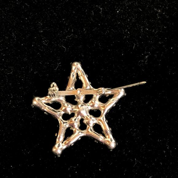 OES Rhinestone Brooch Multicolor Silver Tone Pin Easter Star Masonic - Picture 6 of 6